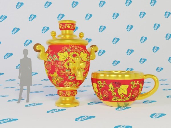 Аппликация самовар