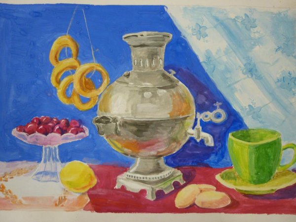 Натюрморт с самоваром детский