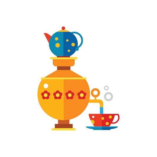 Самовар рисунок детский