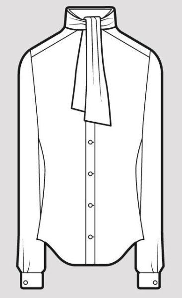 Воротник аскот выкройка