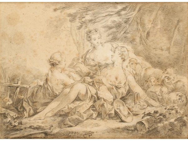 Гравюра Мольер Франсуа Буше