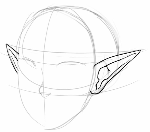 Уши аниме рисовка