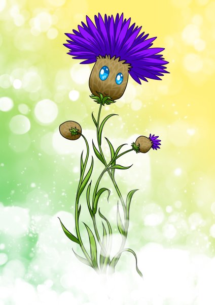 Васильки мультяшные