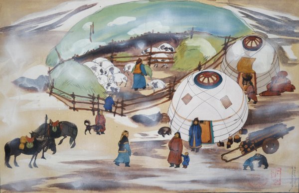 Бурятская юрта вектор