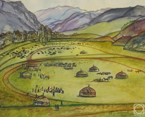 Рисунок тувинской Юрты