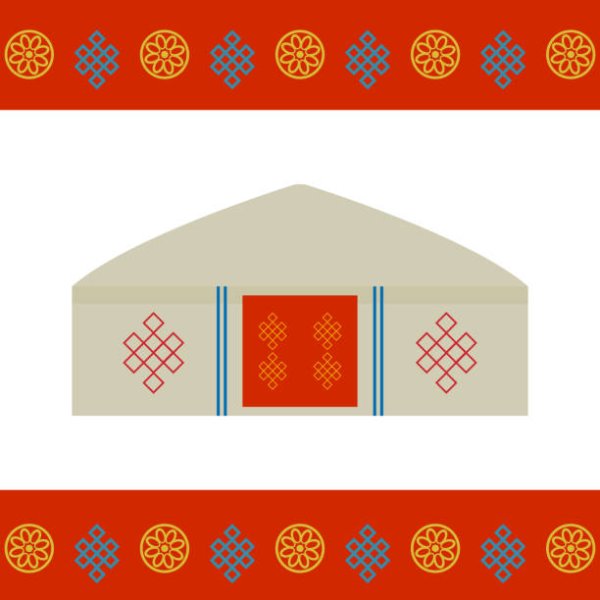Юрта с башкирским орнаментом