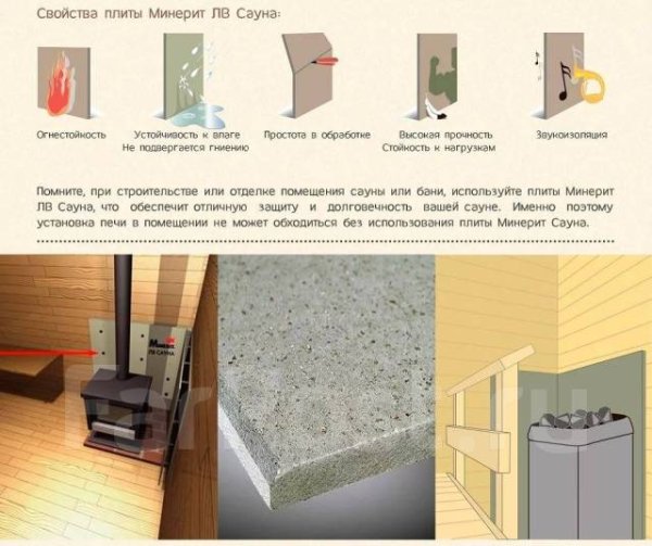 Минерит с рисунком для бани
