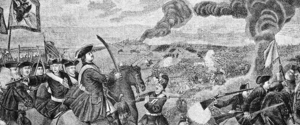 Северная война гравюра баталия Полтавская