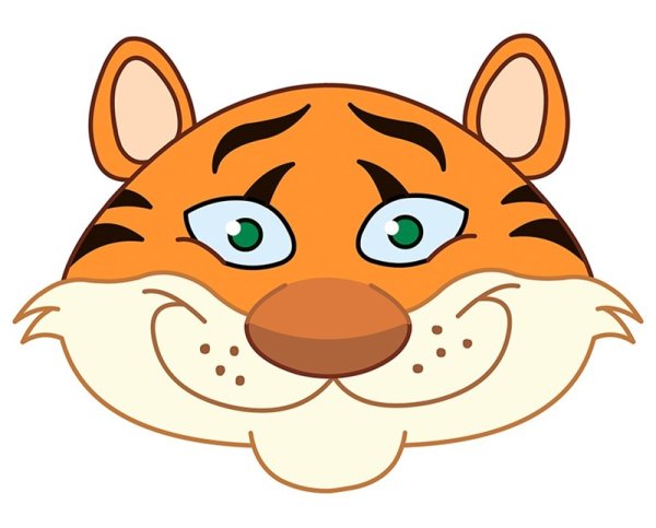 Тигр маска для детей