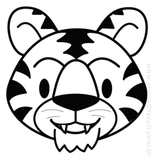 Тигр мультяшный голова