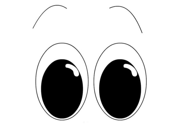 Трафарет глаза для вырезания