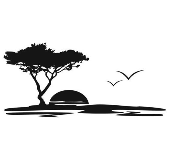 Трафаретный пейзаж