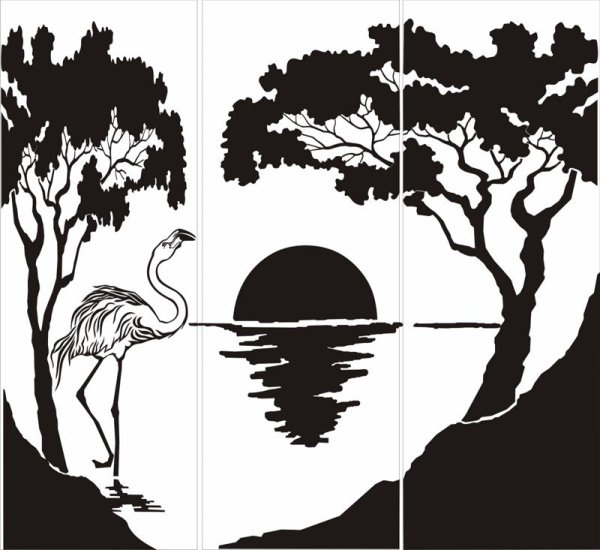 Пейзаж силуэт