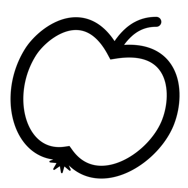 Яблоко очертания