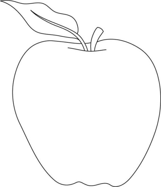 Трафарет яблока для вырезания