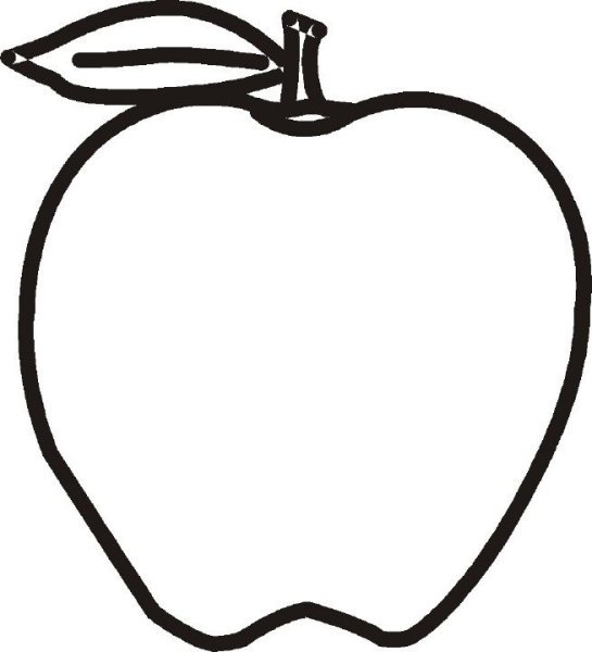Контур яблоко для вырезания