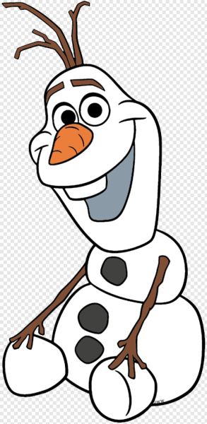 Снеговик Олаф на окно