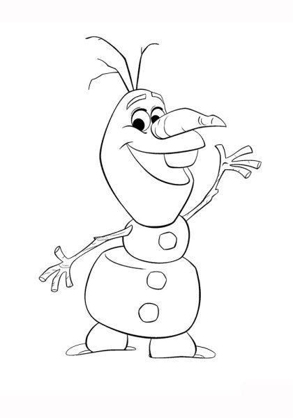 Раскраска Эльза и Анна и Олаф