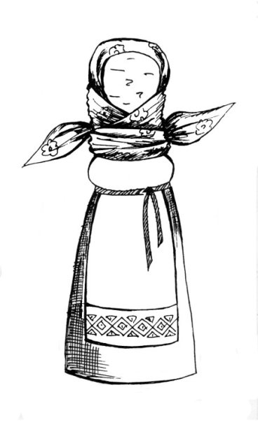 Эскиз куклы мотанки