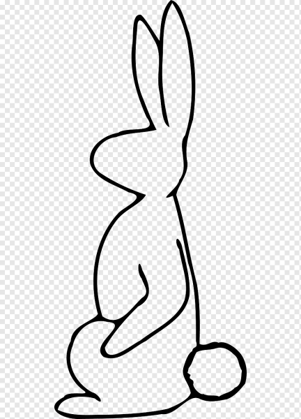 Нарисовать сидящего зайца