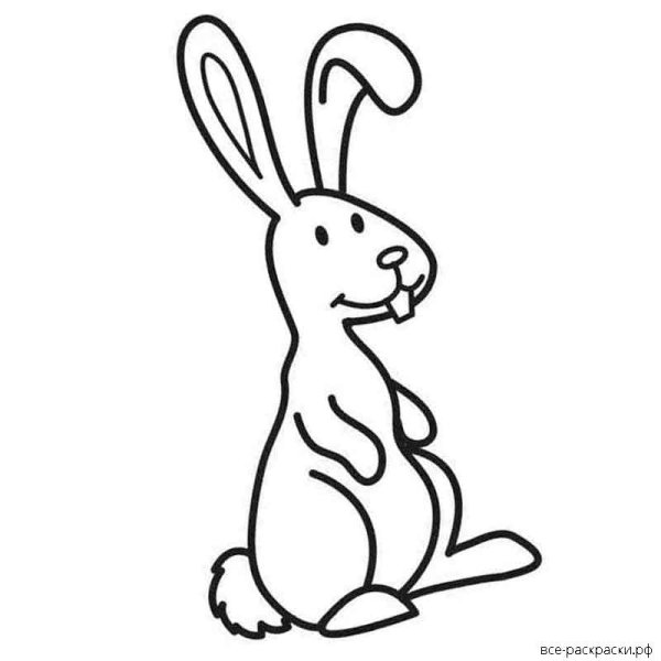 Силуэт кролика для раскрашивания