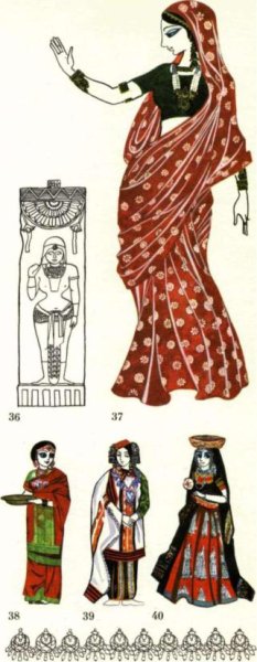 Древний индийский костюм женский