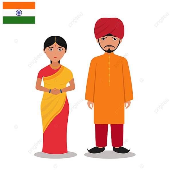 Эскиз индийского костюма