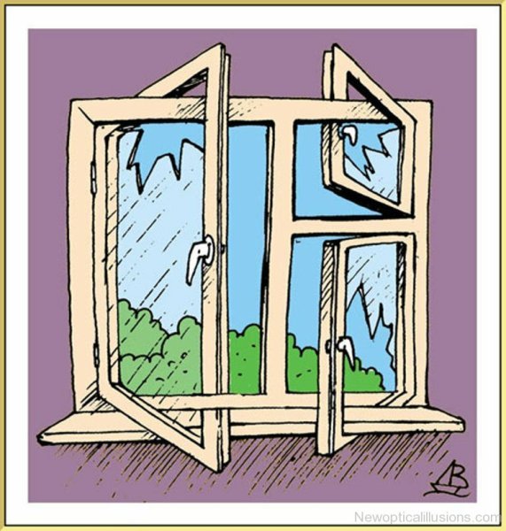 Нарисовать разбитое окно