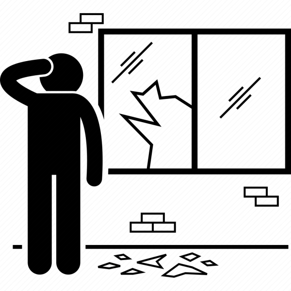 Нарисовать разбитое окно