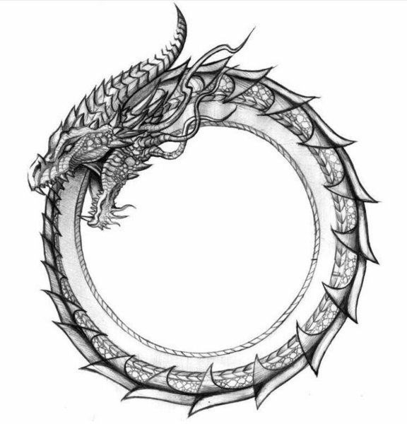 Уроборос Йормунганд тату