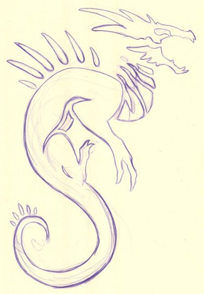 Набросок дракона идеи