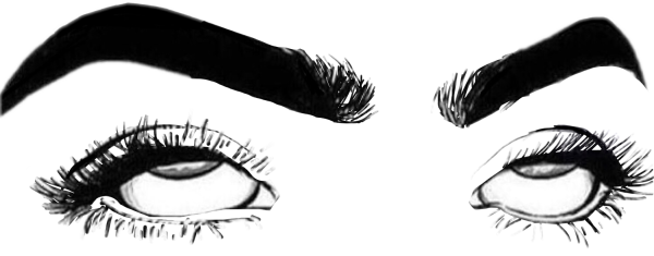 Брови для срисовки карандашом