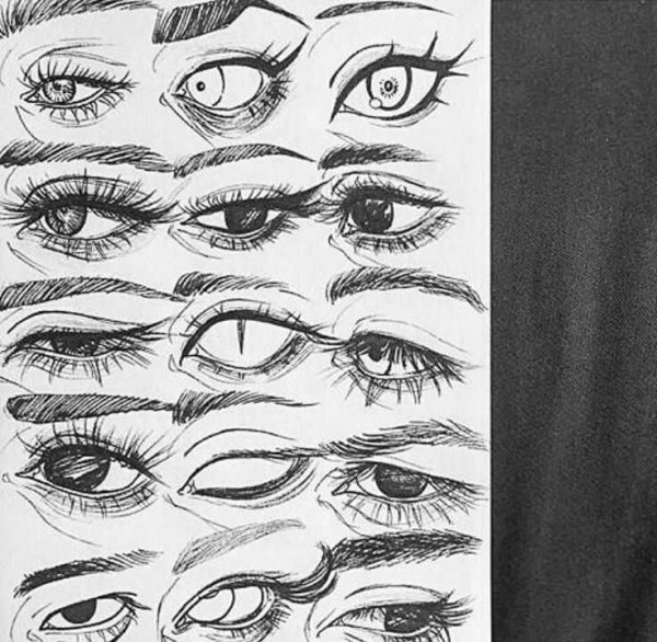 Рисунки для скетчбука лёгкие глаза