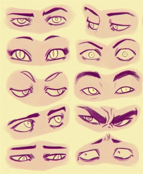 Нарисованный глаз закатанный