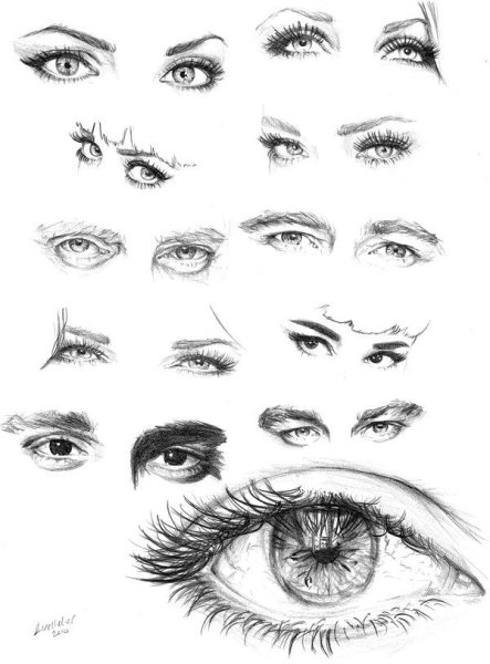 Нарисованные женские глаза