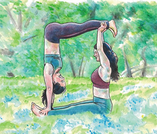 Иллюстрации йога легко