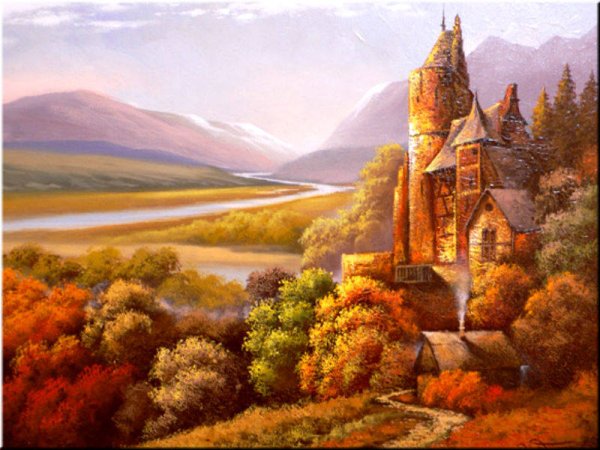 Осенний замок арт