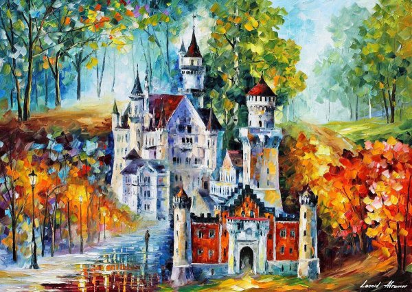 Леонид Афремов картины замок