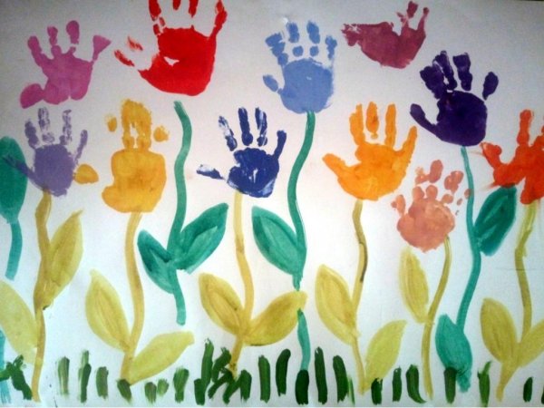 Рисование ладошками в средней группе