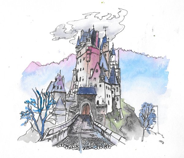 Замок маркерами