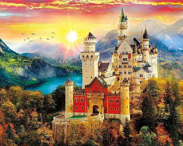 Пазл замок Нойшванштайн
