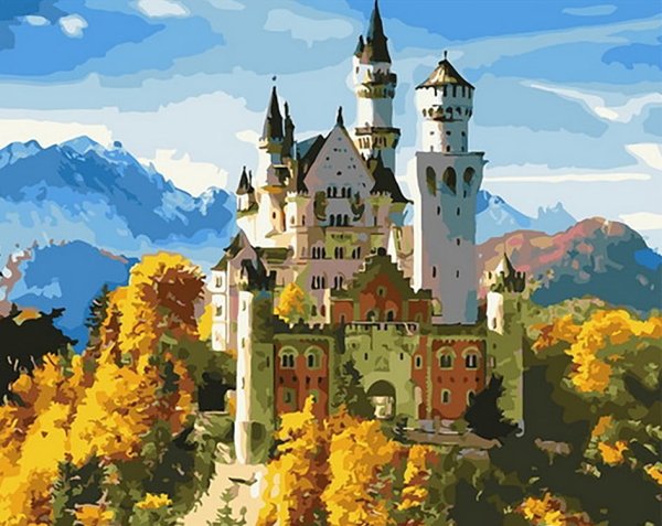 Картина Гитлера замок Нойшванштайн