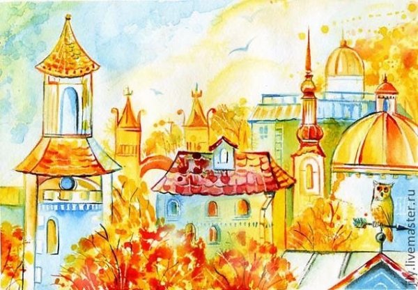 Солнечный город рисунок