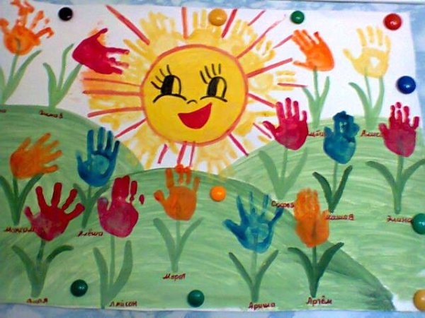 Коллективная осенняя работа в детском саду