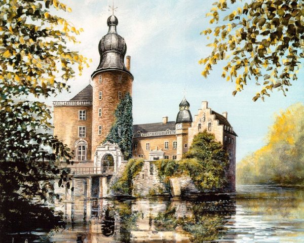 Старинные замки живопись