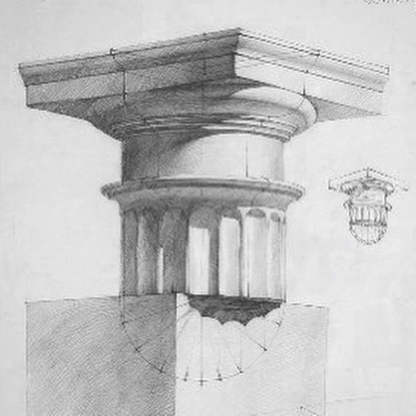 Капитель дорической колонны перспектива