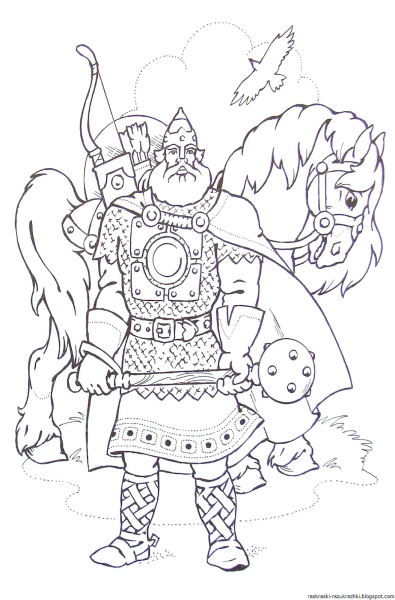 Рисунок богатыря Илья Муромец