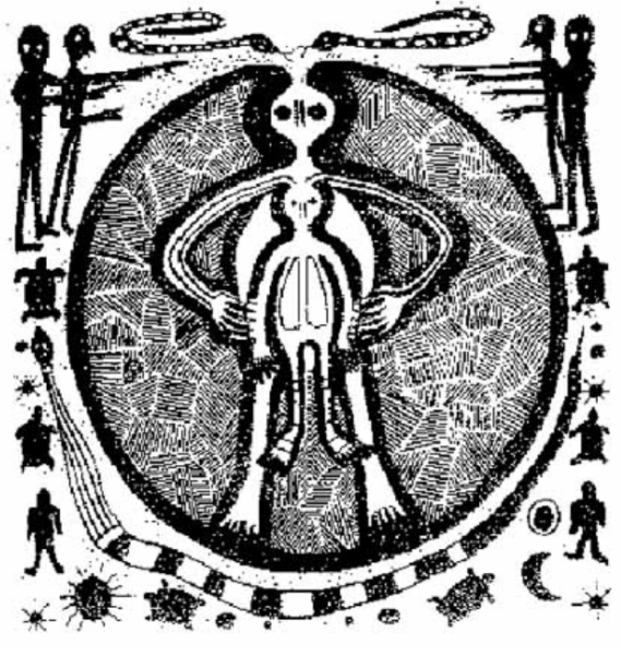 Древние наскальные рисунки пришельцев