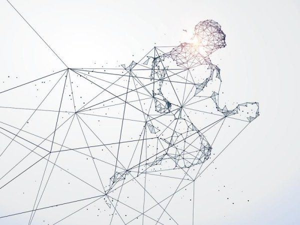 Нейросеть на белом фоне