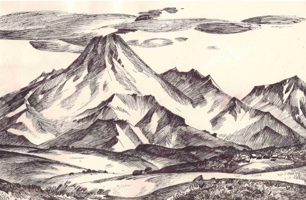 Вулканы Камчатки вектор